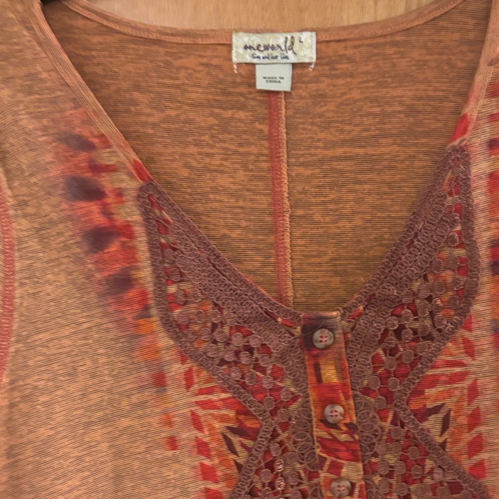 One world Orange Mosaic Tunic - Picture 3 of 7